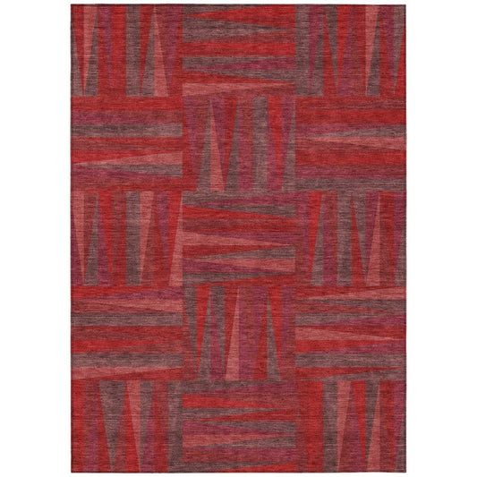 Azura Red Washable Indoor-Outdoor Rug-Outdoor Rugs-LOOMLAN Rugs-2'6" x 3'10"-LOOMLAN