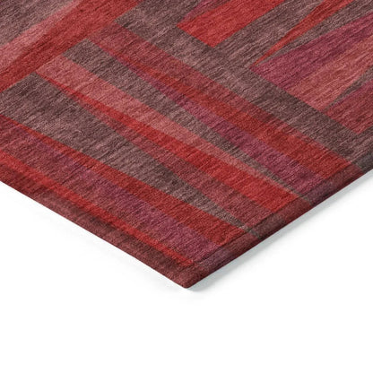 Azura Red Washable Indoor-Outdoor Rug-Outdoor Rugs-LOOMLAN Rugs-LOOMLAN