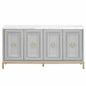 Azure Carrera Sideboard White Marble Gray - LOOMLAN - Essentials For Living - Sideboards