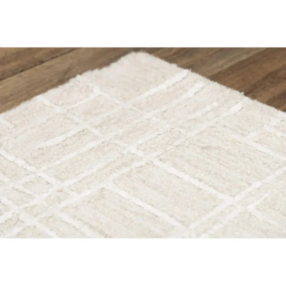 Babi Geometric Light Beige Area Rugs For Living Room - LOOMLAN - LOOMLAN - Area Rugs