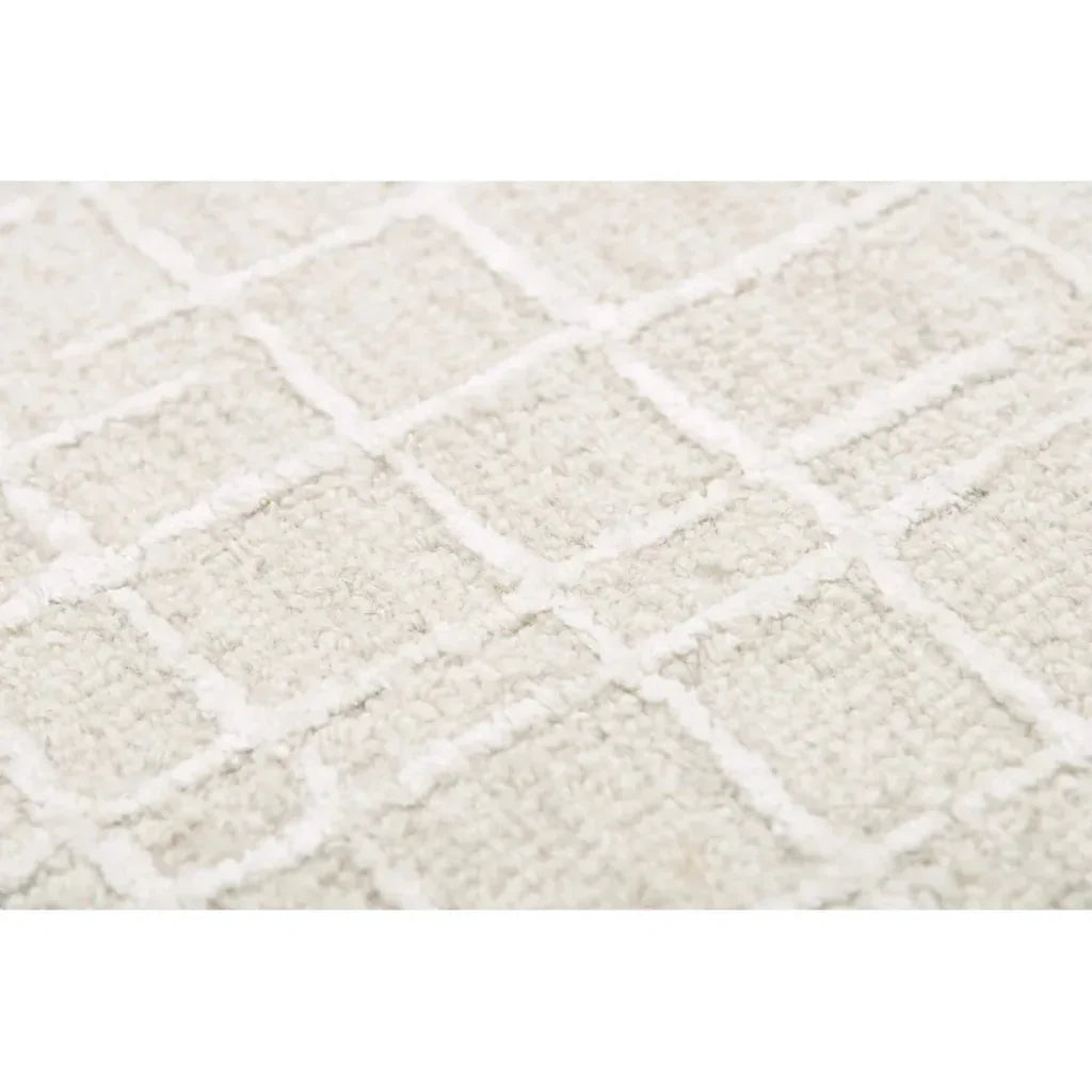 Babi Geometric Light Beige Area Rugs For Living Room - LOOMLAN - LOOMLAN - Area Rugs