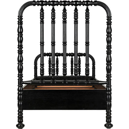 Bachelor Black Wooden Bed Frame - LOOMLAN - Noir - Beds