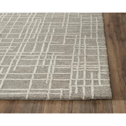 Back Geometric Taupe Area Rugs For Living Room - LOOMLAN - LOOMLAN - Area Rugs