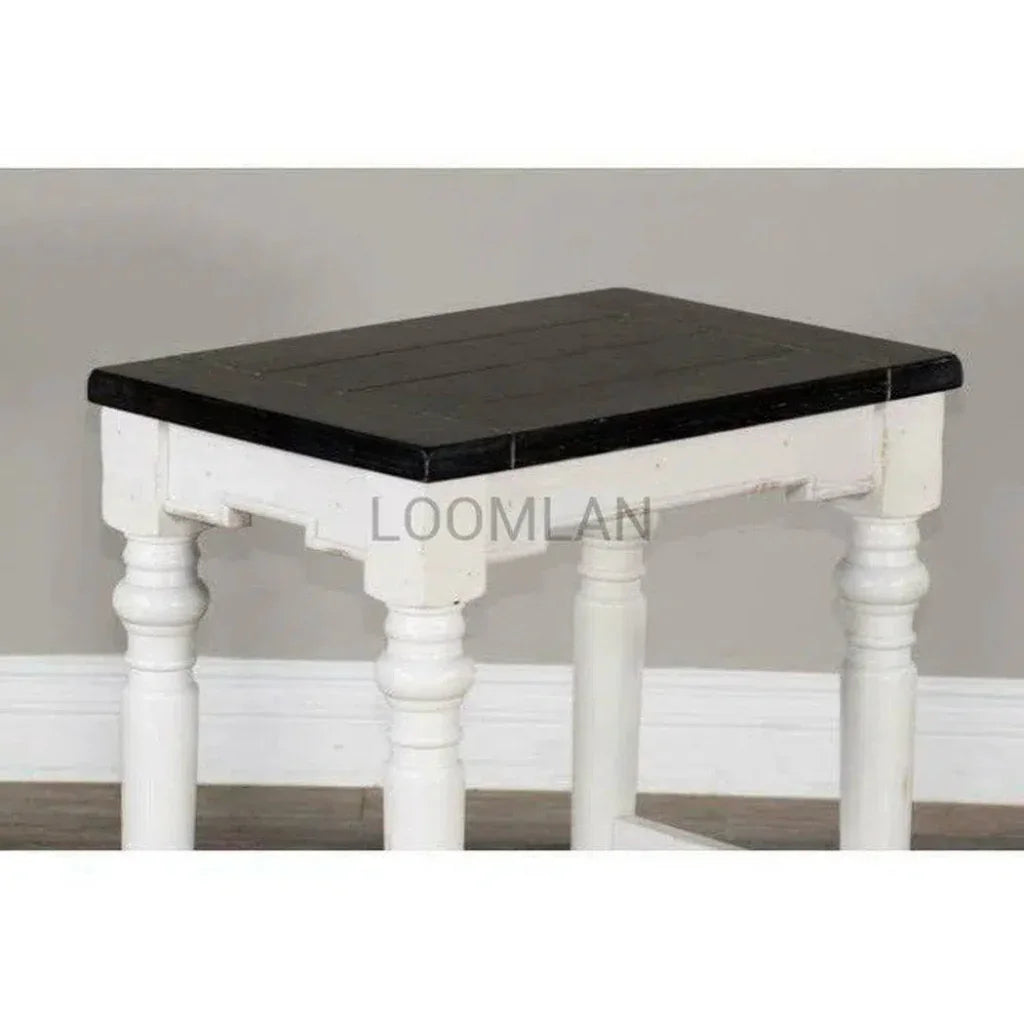 Backless Counter Height Chair Wood Seat - LOOMLAN - Sunny D - Counter Stools