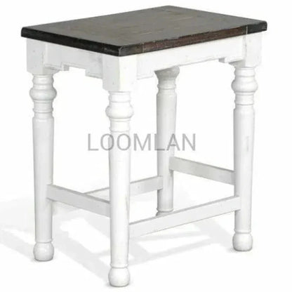 Backless Counter Height Chair Wood Seat - LOOMLAN - Sunny D - Counter Stools