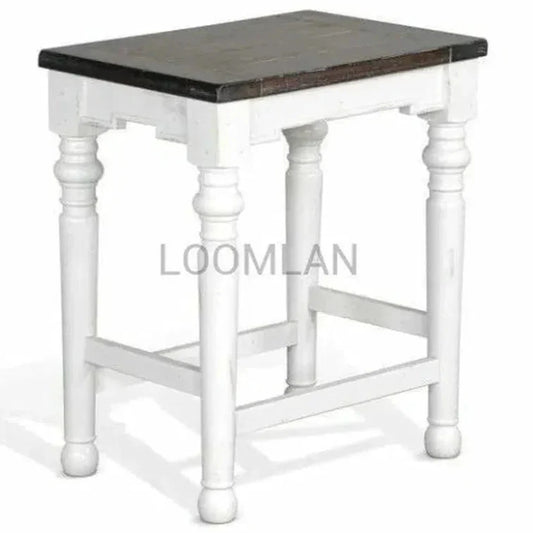 Backless Counter Height Chair Wood Seat - LOOMLAN - Sunny D - Counter Stools