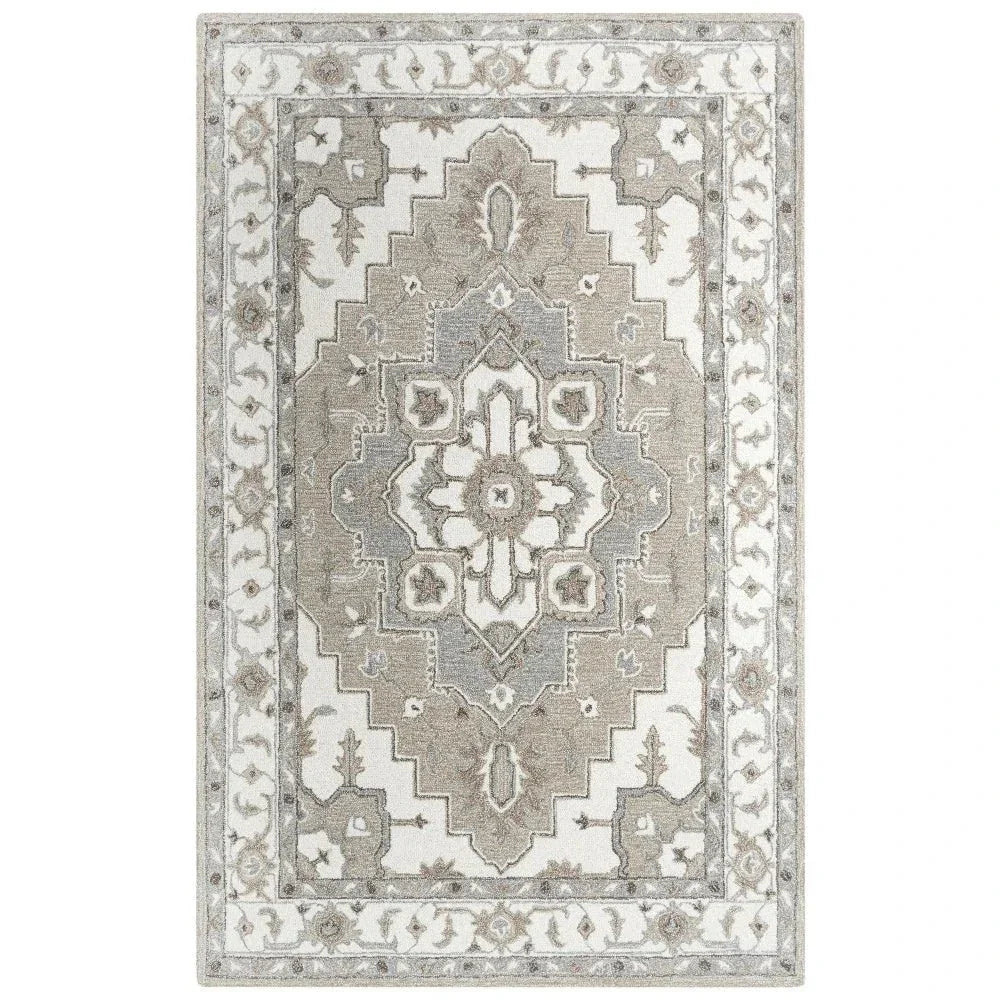 Badu Traditional Brown Living Room Rug - LOOMLAN - LOOMLAN - Area Rugs