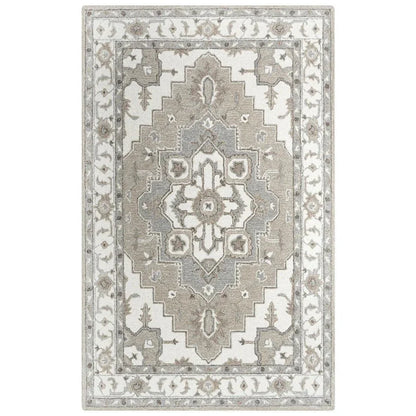 Badu Traditional Brown Living Room Rug - LOOMLAN - LOOMLAN - Area Rugs
