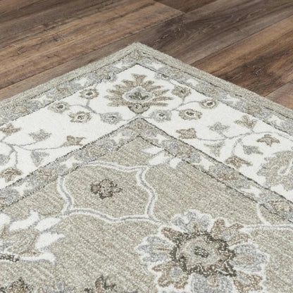 Bael Traditional Beige Living Room Rug - LOOMLAN - LOOMLAN - Area Rugs