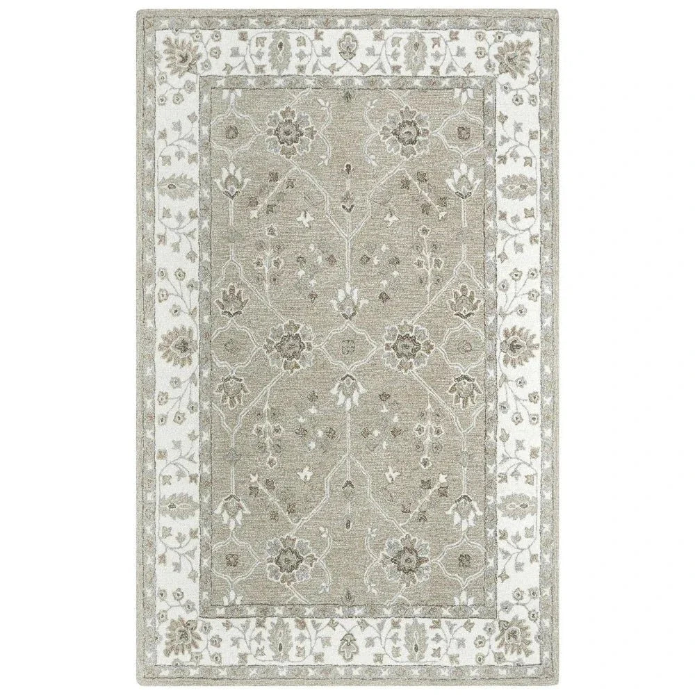 Bael Traditional Beige Living Room Rug - LOOMLAN - LOOMLAN - Area Rugs