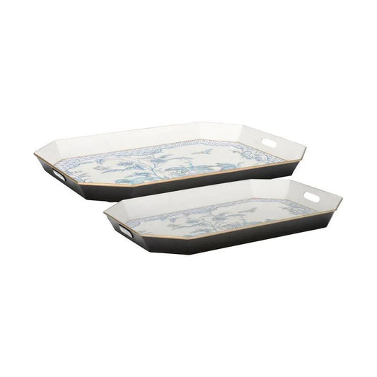 Bagatelle Hand Painted Classic Tray (Set of 2) - LOOMLAN - Chelsea House - Trays