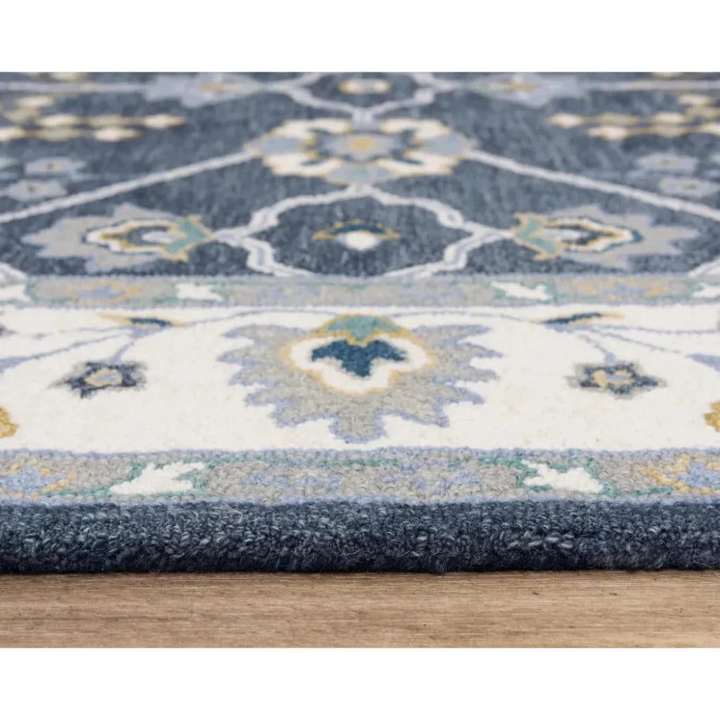 Baha Traditional Blue Living Room Rug - LOOMLAN - LOOMLAN - Area Rugs