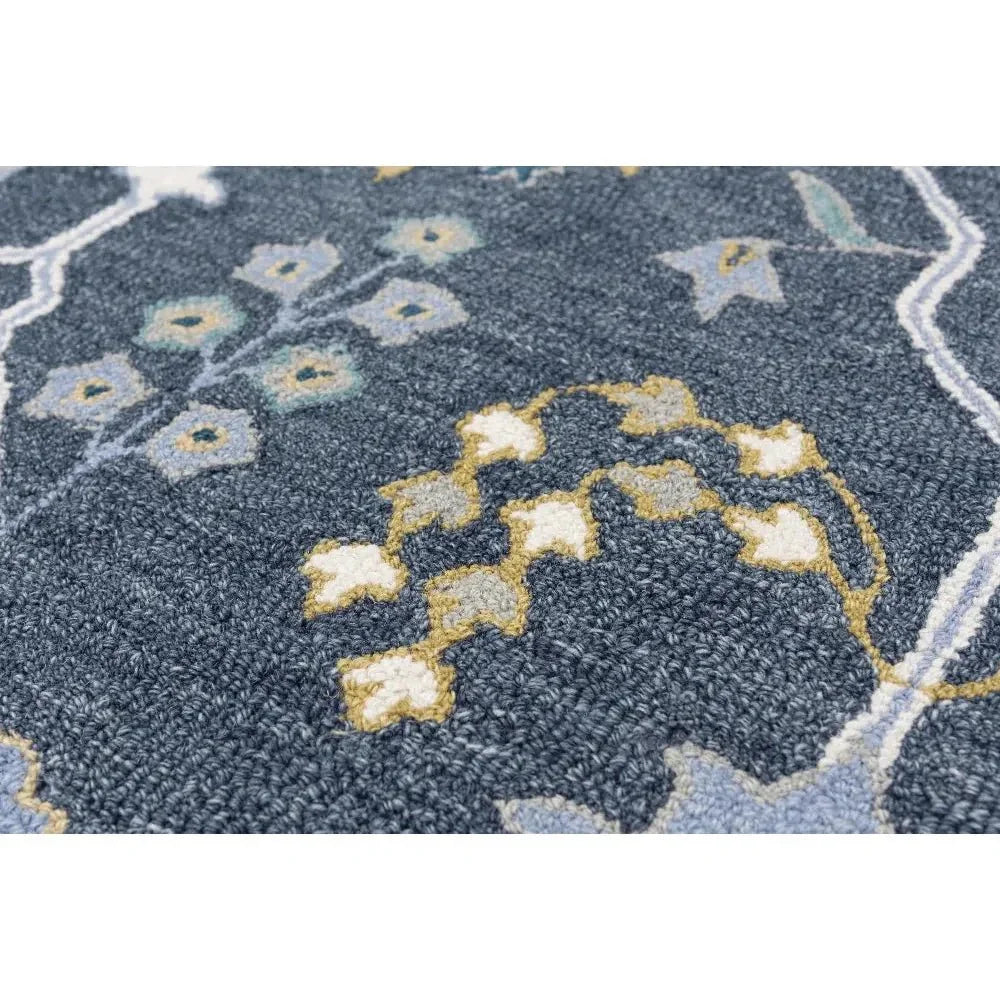 Baha Traditional Blue Living Room Rug - LOOMLAN - LOOMLAN - Area Rugs