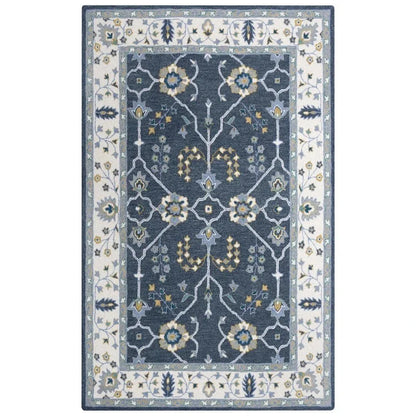 Baha Traditional Blue Living Room Rug - LOOMLAN - LOOMLAN - Area Rugs