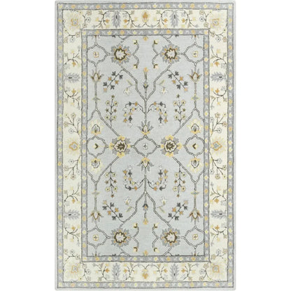 Bahn Traditional Gray Living Room Rug - LOOMLAN - LOOMLAN - Area Rugs