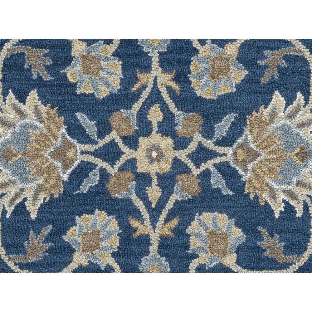 Baia Wool Blue Hallway Kitchen Runner Rug - LOOMLAN - LOOMLAN - Area Rugs