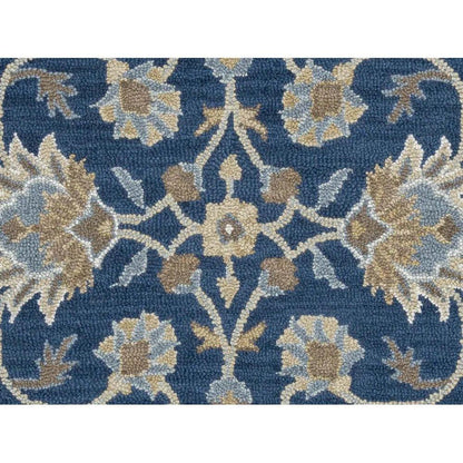 Baia Wool Blue Hallway Kitchen Runner Rug - LOOMLAN - LOOMLAN - Area Rugs