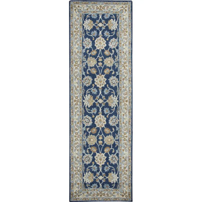 Baia Wool Blue Hallway Kitchen Runner Rug - LOOMLAN - LOOMLAN - Area Rugs