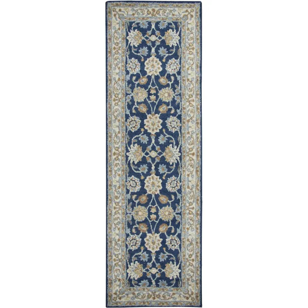 Baia Wool Blue Hallway Kitchen Runner Rug - LOOMLAN - LOOMLAN - Area Rugs