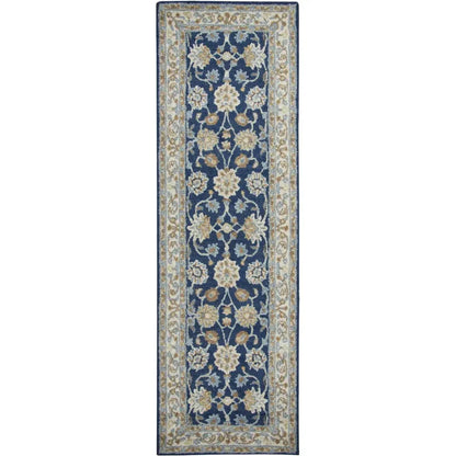 Baia Wool Blue Hallway Kitchen Runner Rug - LOOMLAN - LOOMLAN - Area Rugs