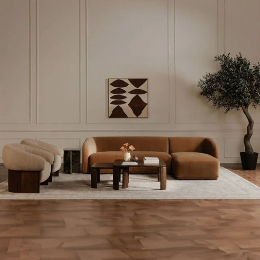 Bailey Deep Brown Mango Wood Nesting Coffee Table - LOOMLAN - Moe's Home - Coffee Tables