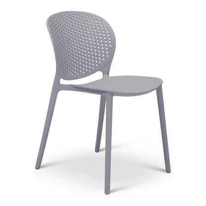 Bailey Poly Lumber Outdoor Side Chair 4PC-Outdoor Dining Chairs-Urbia-Light Grey-LOOMLAN
