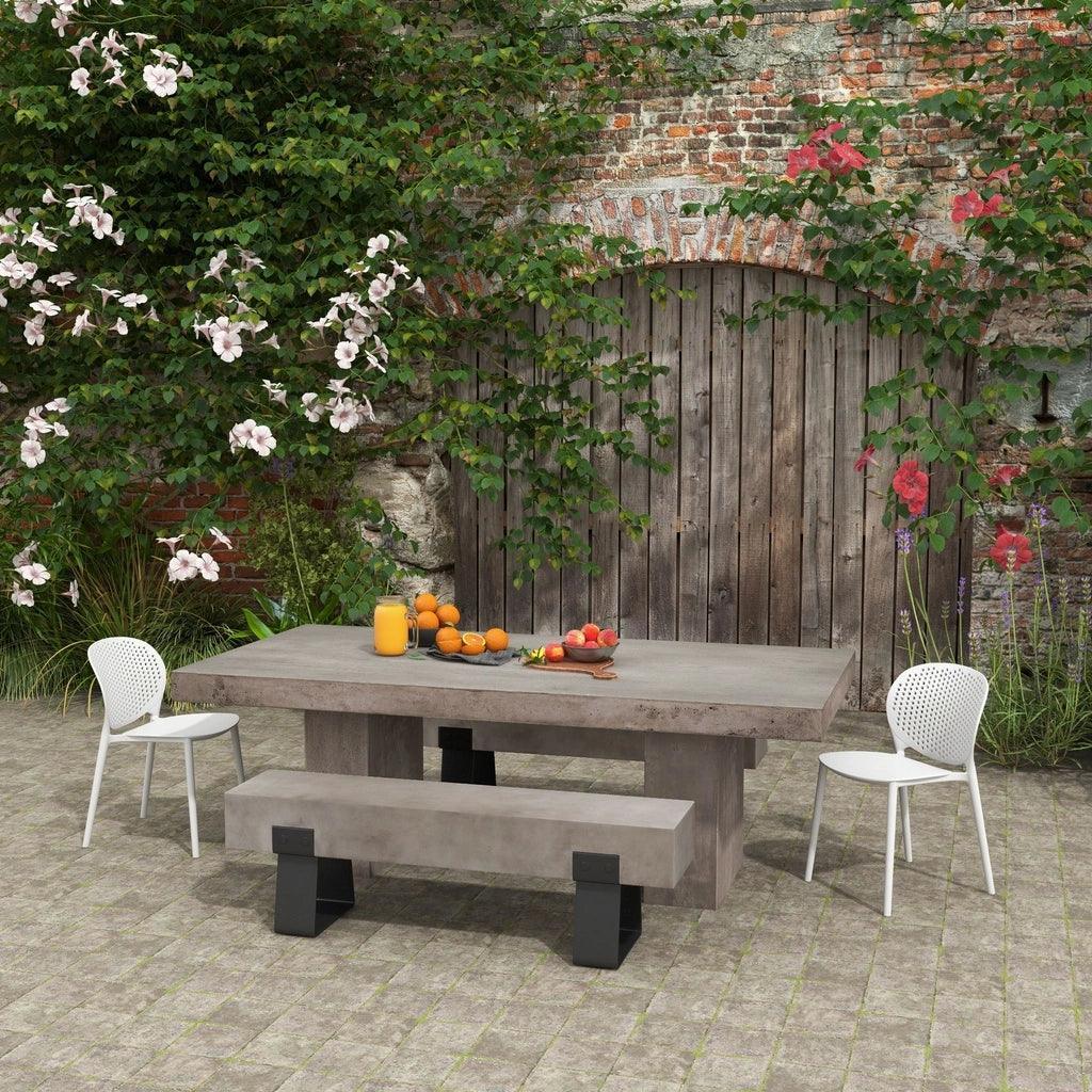 Bailey Poly Lumber Outdoor Side Chair 4PC-Outdoor Dining Chairs-Urbia-LOOMLAN