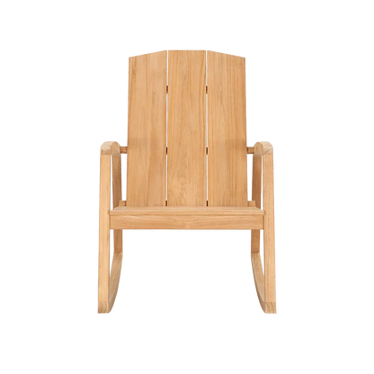 Bainbridge Teak Patio Rocking Armchair-Outdoor Accent Chairs-HiTeak-LOOMLAN