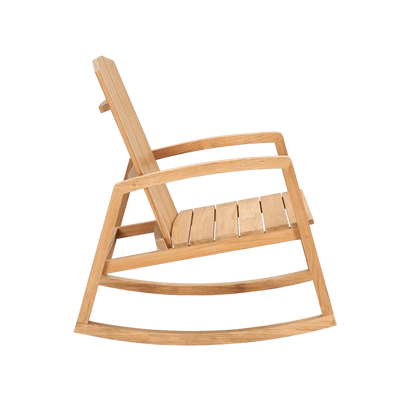 Bainbridge Teak Patio Rocking Armchair-Outdoor Accent Chairs-HiTeak-LOOMLAN
