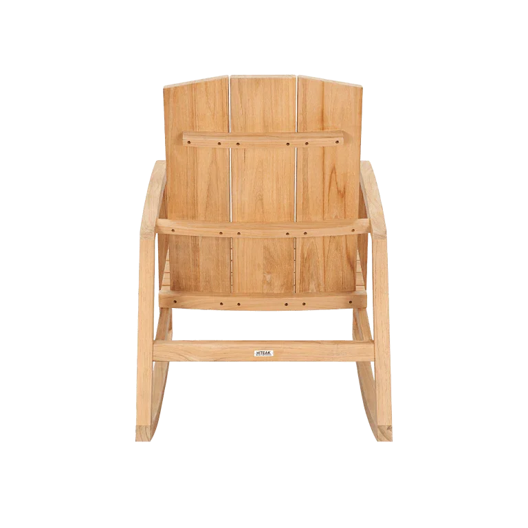 Bainbridge Teak Patio Rocking Armchair-Outdoor Accent Chairs-HiTeak-LOOMLAN