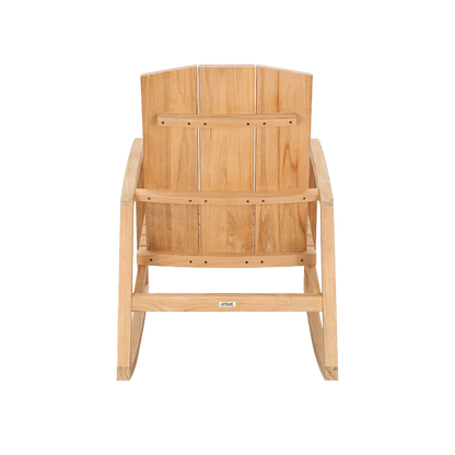 Bainbridge Teak Patio Rocking Armchair-Outdoor Accent Chairs-HiTeak-LOOMLAN