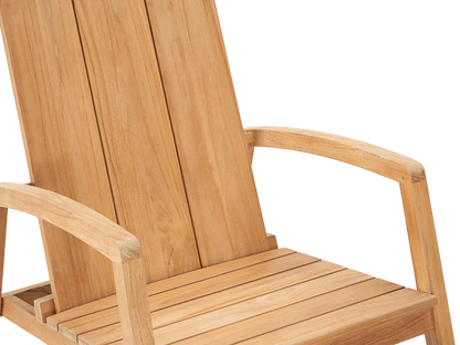 Bainbridge Teak Patio Rocking Armchair-Outdoor Accent Chairs-HiTeak-LOOMLAN
