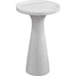 Baird White Marble Round Accent Table - LOOMLAN - Bassett Mirror - Side Tables