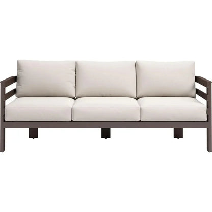 Bal Harbor Aluminum White Sofa - LOOMLAN - Zuo Modern - Outdoor Sofas & Loveseats