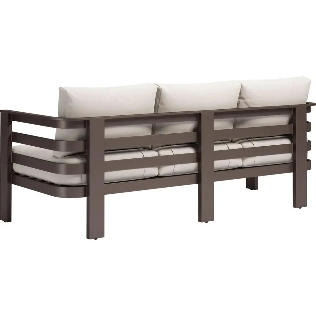 Bal Harbor Aluminum White Sofa - LOOMLAN - Zuo Modern - Outdoor Sofas & Loveseats