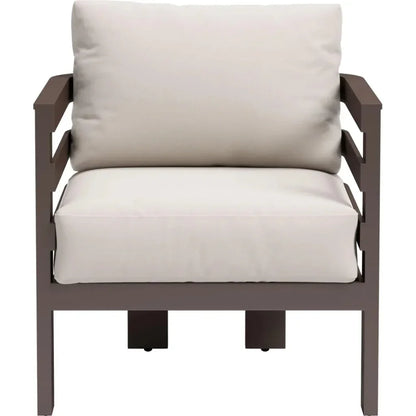Bal Harbor White Arm Chair-Outdoor Accent Chairs-Zuo Modern-LOOMLAN