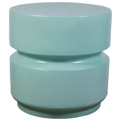 Balance Ceramic Armless Patio Stool-Garden Stools-Seasonal Living-Mint Gloss-LOOMLAN