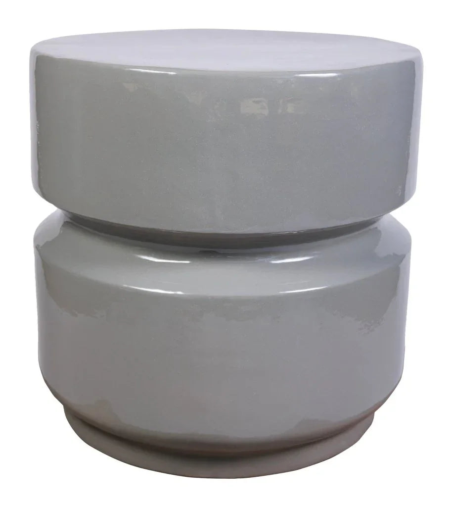 Balance Ceramic Round Patio Stool-Garden Stools-Seasonal Living-LOOMLAN