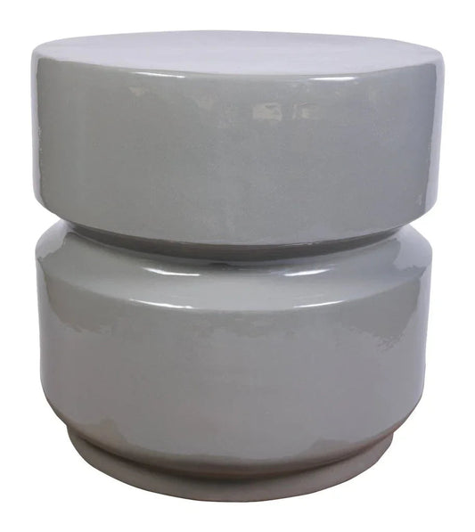 Balance Ceramic Round Patio Stool-Garden Stools-Seasonal Living-LOOMLAN