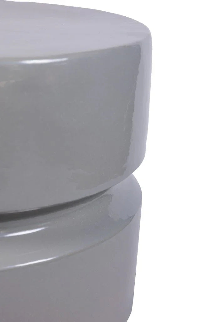 Balance Ceramic Round Patio Stool-Garden Stools-Seasonal Living-LOOMLAN