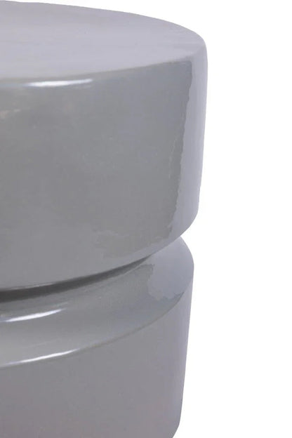 Balance Ceramic Round Patio Stool-Garden Stools-Seasonal Living-LOOMLAN