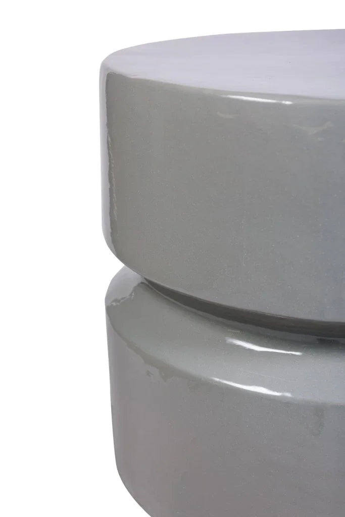 Balance Ceramic Round Patio Stool-Garden Stools-Seasonal Living-LOOMLAN