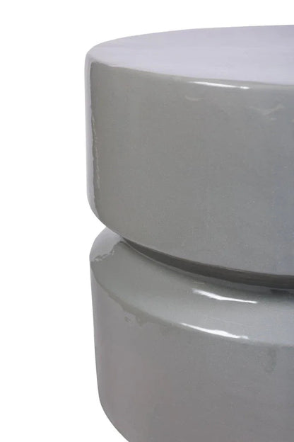 Balance Ceramic Round Patio Stool-Garden Stools-Seasonal Living-LOOMLAN