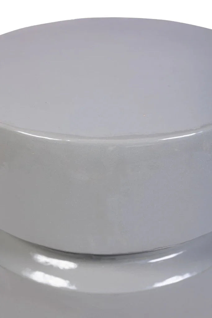 Balance Ceramic Round Patio Stool-Garden Stools-Seasonal Living-LOOMLAN