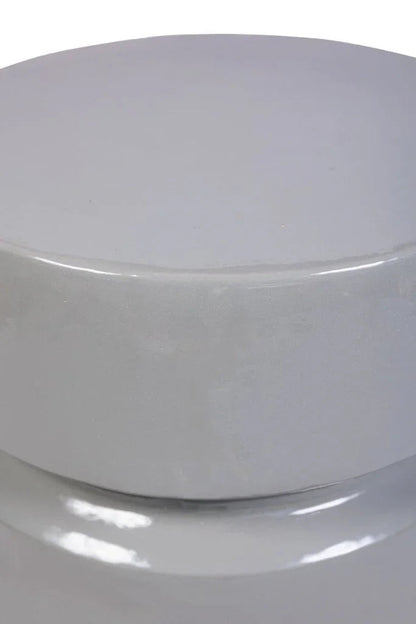 Balance Ceramic Round Patio Stool-Garden Stools-Seasonal Living-LOOMLAN