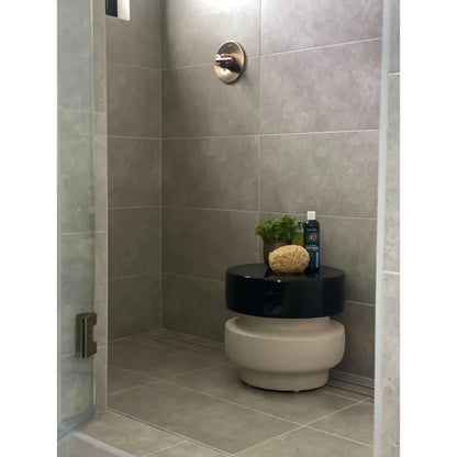 Balance Garden Stool 16" - Black Outdoor End Table-Garden Stools-Seasonal Living-LOOMLAN