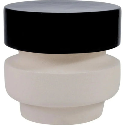 Balance Garden Stool 16" - Black Outdoor End Table-Garden Stools-Seasonal Living-LOOMLAN