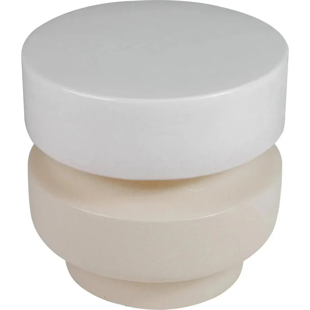 Balance Garden Stool 16" - Ceramic Outdoor End Table-Garden Stools-Seasonal Living-LOOMLAN