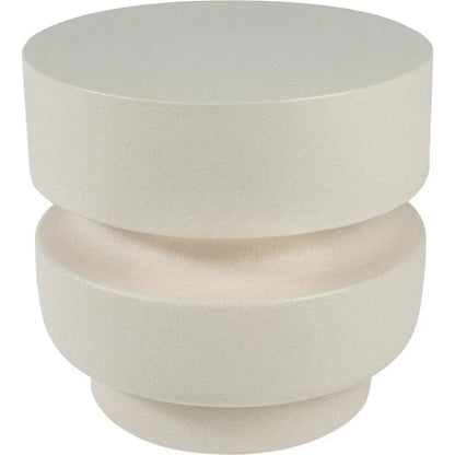 Balance Garden Stool 16" - White Outdoor End Table-Garden Stools-Seasonal Living-LOOMLAN