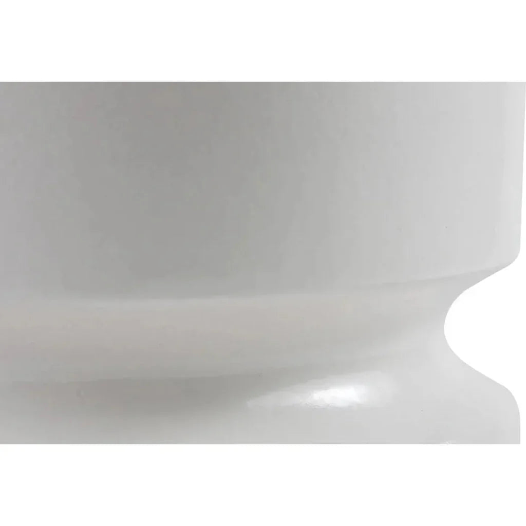 Balance Garden Stool 18" - White Outdoor End Table-Garden Stools-Seasonal Living-LOOMLAN